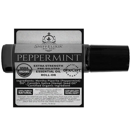 SniffElixir Peppermint Roll-On with Hemp Seed Oil – Headache & Migraine Relief