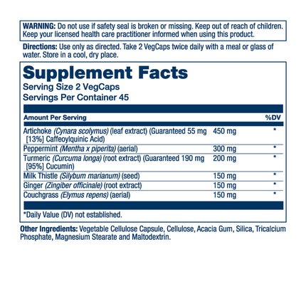 SOLARAY Gallbladder Support Formula | Healthy Gallbladder & Liver Support | 30 Servings | 90 VegCaps