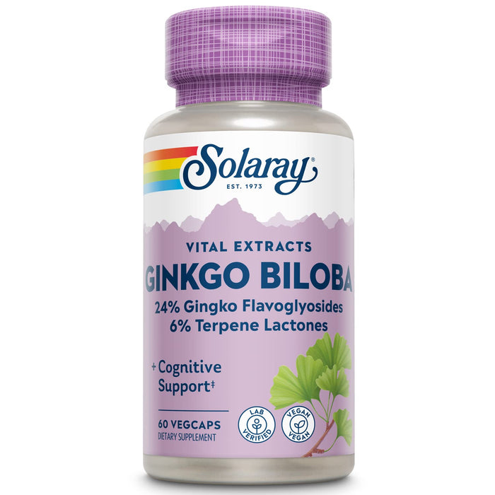 SOLARAY Ginkgo Biloba Extract, 60mg | 60 Count