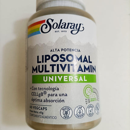 SOLARAY Liposomal Multivitamin for Men & Women – High Potency, Enhanced Absorption, 60 VegCaps
