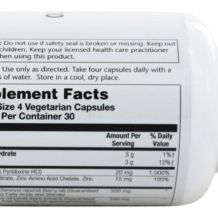 Solaray Pygeum & Saw Palmetto — 120 Vegetarian Capsules | Prostate Wellness Support