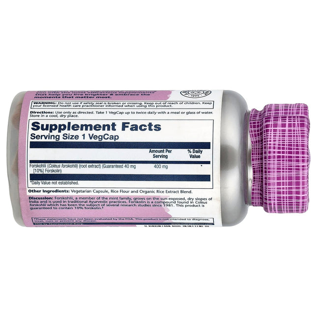 SOLARAY Super Forskohlii Extract Vegetarian Capsules, 400 mg | 60 Count
