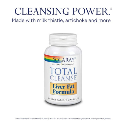 SOLARAY Total Cleanse Liver Fat Formula, Veg Cap (Btl-Plastic) | 90ct