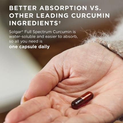 Solgar Full Spectrum Curcumin - 90 LICaps | Superior Absorption for Brain, Joint & Immune Health