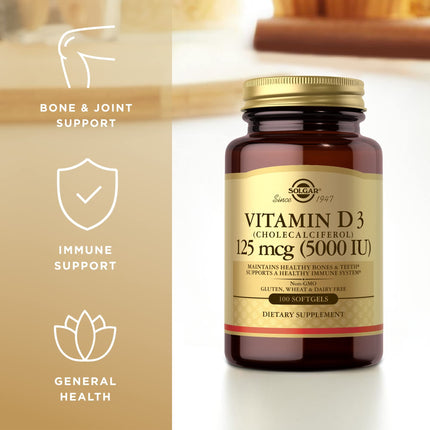 Solgar Vitamin D3 400 IU Softgels – 2-Pack | 200 Servings | Bones, Teeth & Immune Support
