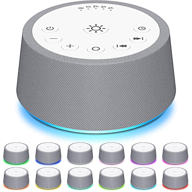 SoundLegend White Noise Sleep Machine — 30 Sounds, 32-Level Volume, 12 Night Lights, 5 Timers, Compact Travel Gift