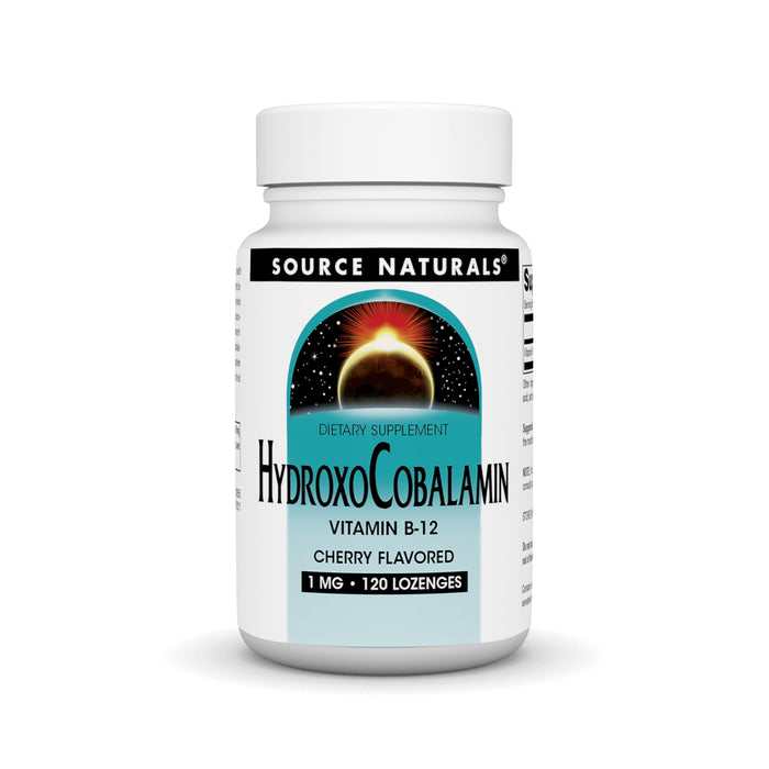 Source Naturals HydroxoCobalamin B-12 Lozenges 1 mg Cherry, 120 Count
