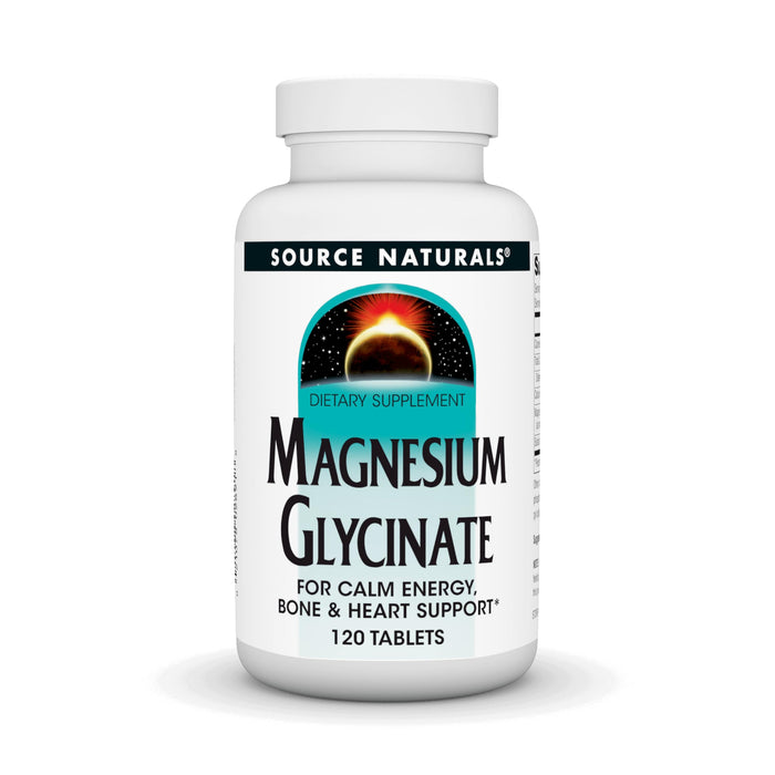 Source Naturals Magnesium Glycinate 200 mg | High Absorption, 120 Tablets