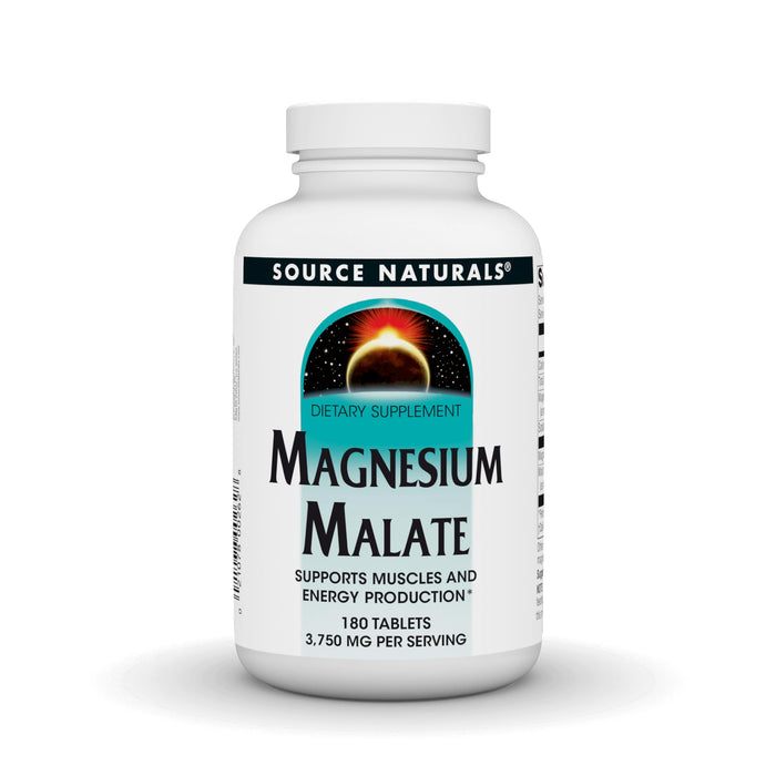 Source Naturals Magnesium Malate - 3750mg per Serving - 180 Tablets