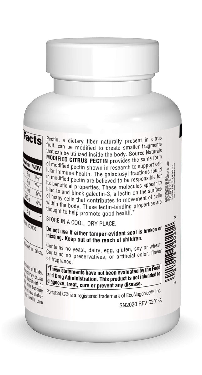 Source Naturals PectImmune: Modified Citrus Pectin for Cellular Immune Health, 750 mg, 120 capsules
