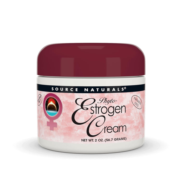 Source Naturals Phyto-Estrogen Cream - Paraben-Free, Non-GMO Soy, 2 oz
