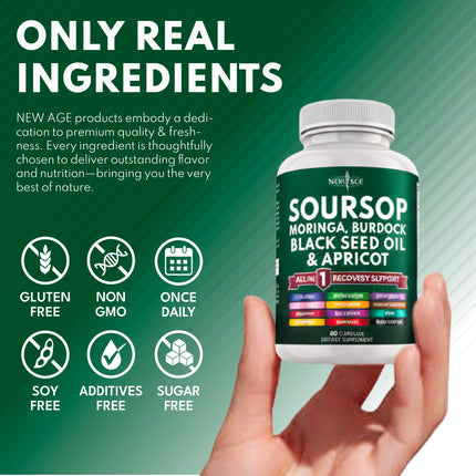 Soursop Supplement 180 Capsules – All-In-One Immune Support Blend