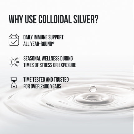 Sovereign Silver Immune Support - Colloidal Silver 10 ppm, 64 Fl Oz (1,892 mL)