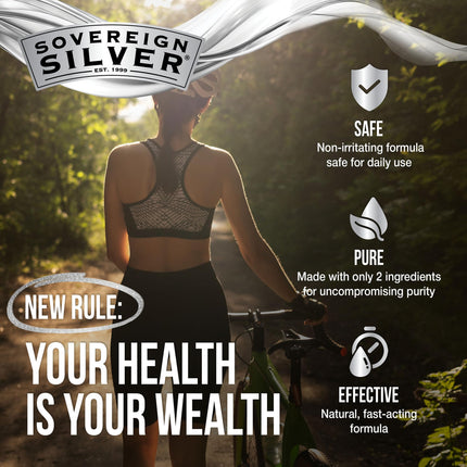 Sovereign Silver Natural Nasal Spray (10 ppm) - Drug-Free Colloidal Silver for Nasal Comfort & Immune Support, Adults & Kids, 1 fl oz