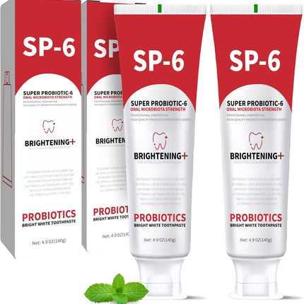2PCS SP-6 Probiotic Whitening Toothpaste – 6 Probiotics for Whitening & Gum Health