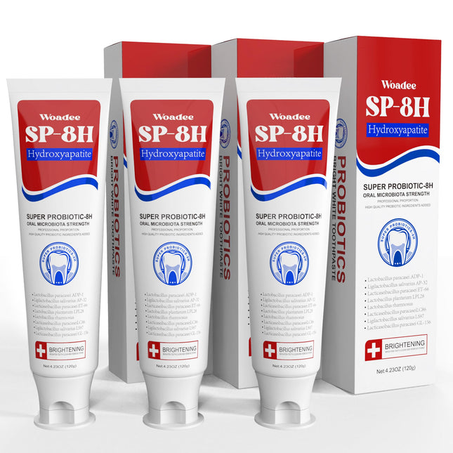 SP-8 Hydroxyapatite Probiotic Whitening Toothpaste – 8 Probiotics + Hydroxyapatite, Mint, Fluoride-Free (3)