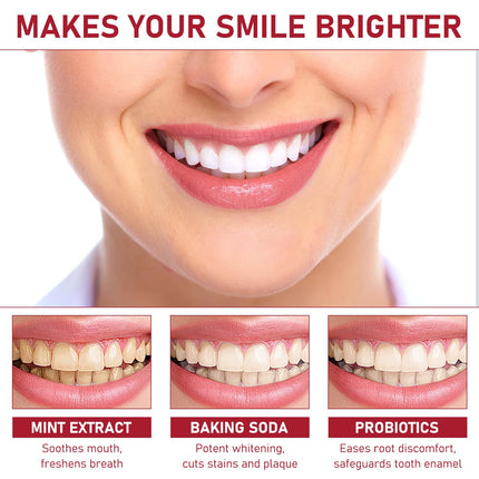 SP-8 Probiotics Whitening Toothpaste – Fluoride-Free, Probiotic-Infused, Ultra Fresh Mint (2 Pcs)