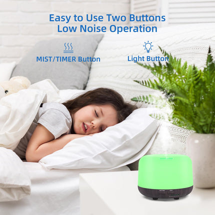 SPLITSKY 300ML Essential Oil Diffuser – Ultrasonic Aromatherapy Humidifier with Remote, 7 LED Colors, Auto-Off
