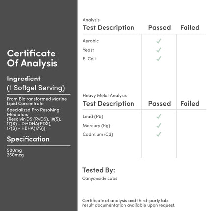Double Wood SPM Max: 120 Softgels, 500mg | Specialized Pro-Resolving Mediators