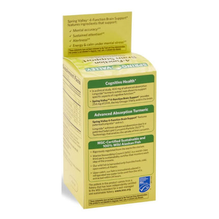 Spring Valley 4-Function Brain Support, 60 Count + STS Sticker