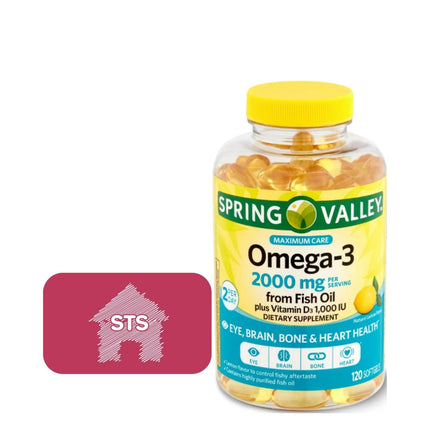 STS Home Spring Valley Omega-3 from Fish Oil 2000 mg Maximum Care — 120 Count