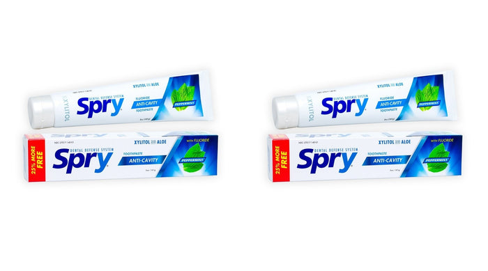 Spry Natural Xylitol Toothpaste 5oz – Pack of 2 for Adults & Kids