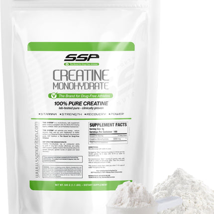 SSP Creatine Monohydrate – Unflavored, 100% Pure for Hydration & Recovery
