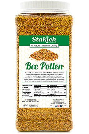 Stakich Bee Pollen Granules – 5 Pound, Pure & All-Natural