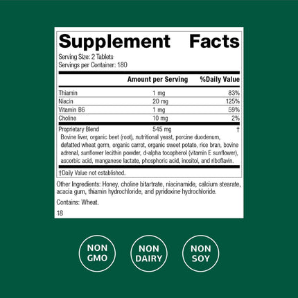Standard Process Cataplex B – Whole-Food B-Complex for Heart, Metabolism & Cholesterol Support | 360 Tablets
