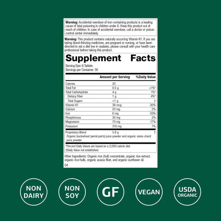 Standard Process E-Z Mg – Central Nervous System Support | Magnesium, Iron & Vitamin K1 | 180 Tablets