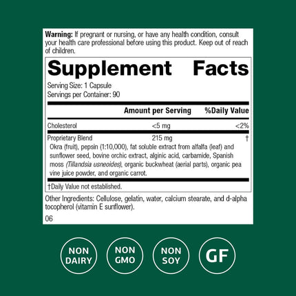Standard Process Okra Pepsin E3 - Digestive Support for Protein Digestion, 90 Capsules