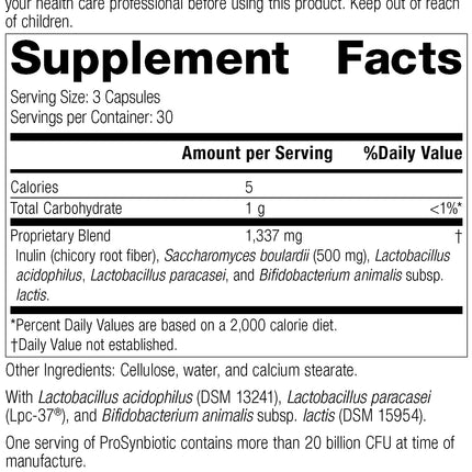 Standard Process ProSynbiotic - Whole Food Digestive & Immune Support, 90 Vegetarian Capsules