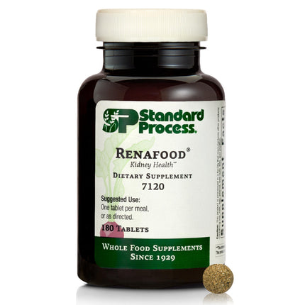 Standard Process Renafood - Kidney Support with Vitamin A, Non-Soy, 180 Tablets