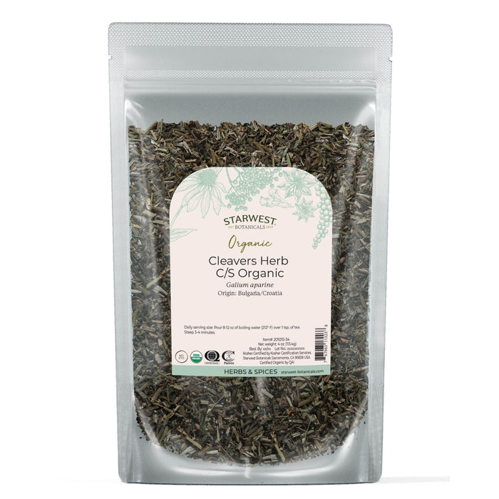 Starwest Botanicals Cleavers Herb Organic - Dried Loose Leaf, 4 oz