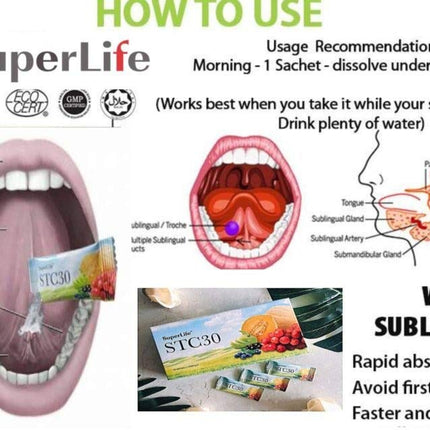 STC30 Superlife 4 Packs (15 Sachets/Pack) – Sublingual Stem Cell Health Supplement