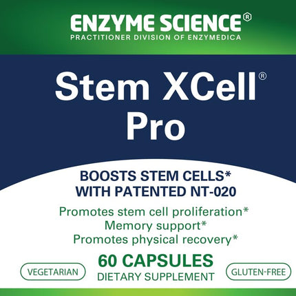 Stem XCell Pro by Enzyme Science - Antioxidant & Stem Cell Health, 60 Capsules