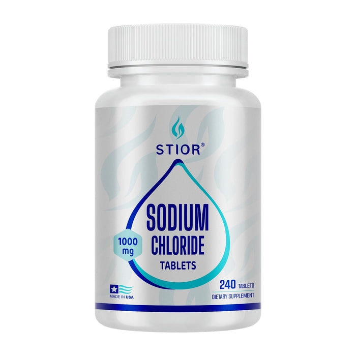STIOR Sodium Chloride Tablets 1000mg – 240 Count | Electrolyte Replenisher (Made in USA)