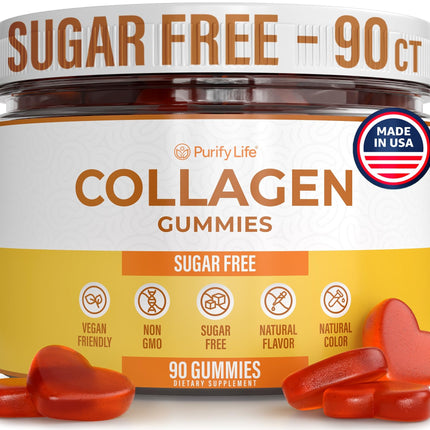 Sugar-Free Marine Collagen Gummies – 90 Chews, 500mg, Gluten Free