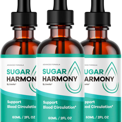 Sugar Harmony Drops (3 Pack) – Premium Liquid Wellness Support | 3 Bottles