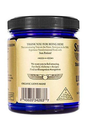 Sun Potion Lion’s Mane (Organic) - Mind Power Mushroom (100g) | Brain & Nervous System Support