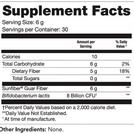Tomorrow's Nutrition Sunfiber GI – 5g Prebiotic Fiber & 8B Probiotics | Low FODMAP
