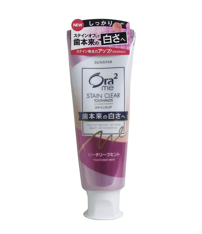 Sunstar Ora2 Stain Clear Whitening Toothpaste 130g - Peach Leaf Mint