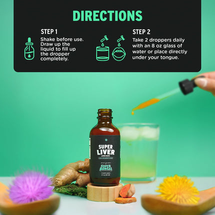 SuperBonsai Super Liver Support with Milk Thistle – Liquid Liver Detox