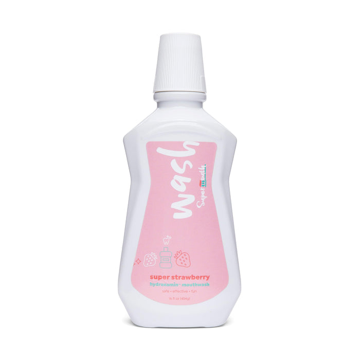 SuperMouth® Fluoride-Free Mouthwash – Nano-Hydroxyapatite, D3 & K2, Prebiotics, Alkaline pH 8.5, Alcohol-Free, 4 Flavors