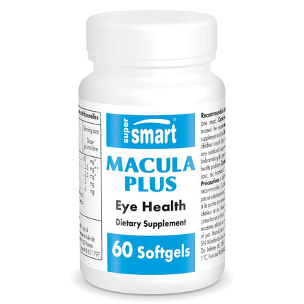 Supersmart Macula Plus | High Potency Eye Supplement with Lutein, Zeaxanthin, Astaxanthin - 60 Softgels | Non-GMO & Gluten Free