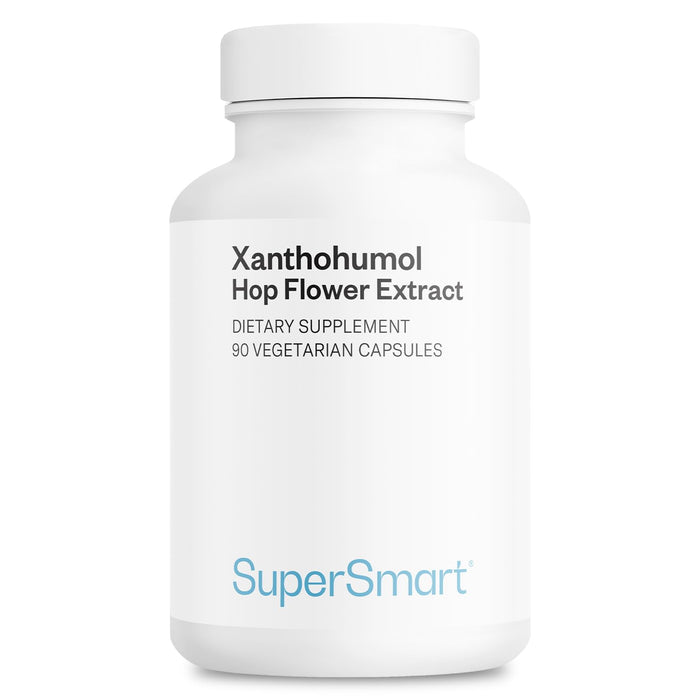 Supersmart Xanthohumol 150mg/day | Hops Flower Extract | Non-GMO & Gluten Free | 90 Veg Capsules