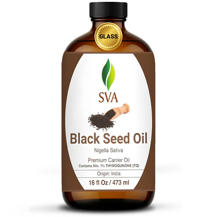 SVA Black Seed Oil 16 oz | Cold-Pressed Nigella Sativa Carrier Oil