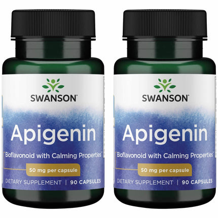 Swanson Apigenin-Bioflavonoid Supplement – Prostate Support, Sleep & Relaxation – 90 Caps x 2