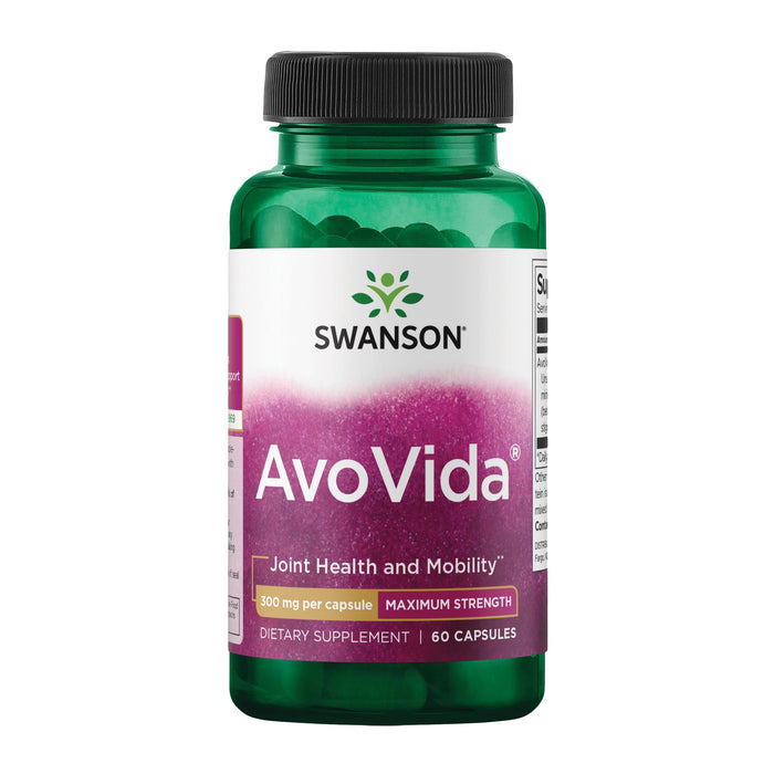 Swanson AvoVida - Avocado & Soybean Unsaponifiables for Joint Health & Mobility | 60 Caps