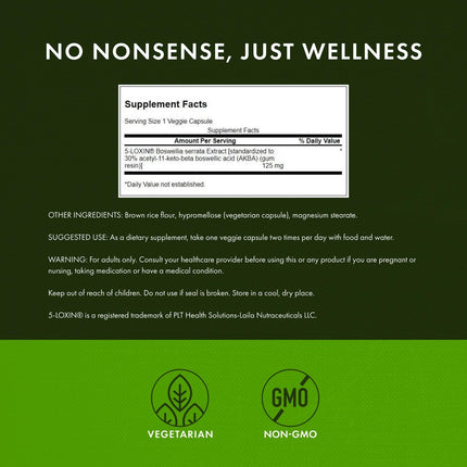 Swanson Boswellia Serrata Extract 125 mg – 60 Veg Caps (2-Pack)